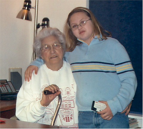 Baba with great granddaughter Rachel Isabella, daughter of Maureen (Isabella) Briscar.